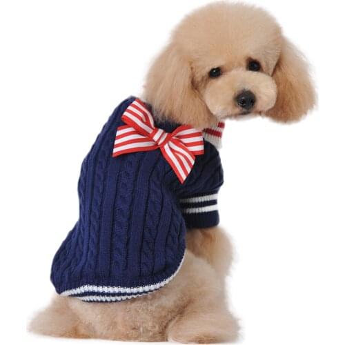 Bow-knot Dog Clothes Sweaters Small Pets Clothing Coats Outfit