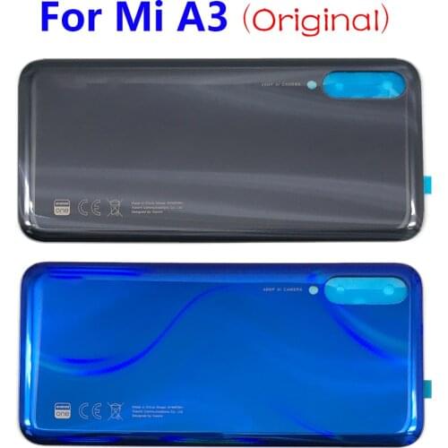 Original New Back Battery Housing Glass Cover For Xiaomi Mi A3 Adhesive Stickers With Glue Replacement Parts