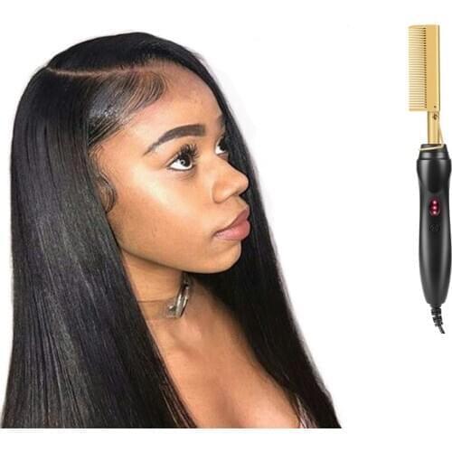 Flat Irons Straight Brush Hair Straighter Hot Heating Comb brush EU/US Hair Straight Styler Corrugation Curling Iron Hair Curle