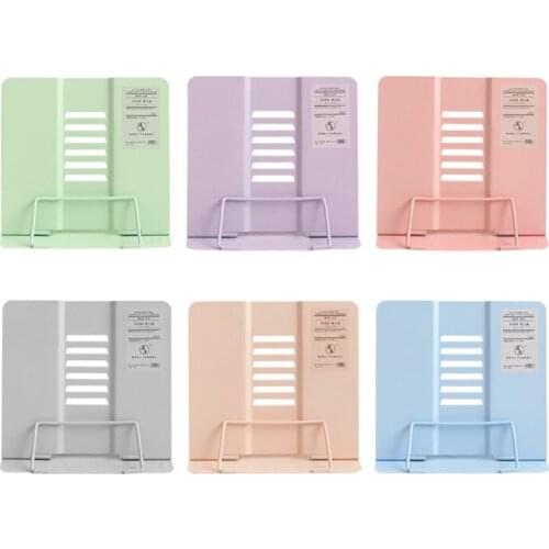Morandi Adjustable Metal Reading Book Holder Bookend Support Document Shelf Tablet Stand