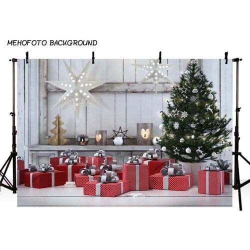 Christmas Background Fireplace Tree Winter Snow Window Backdrop Interior Baby Birthday Photography Background For Photo Studio