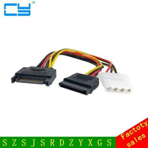 SATA 15pin power to SATA 15pin & IDE 4pin Power Splitter cable for Motherboard and Hard disk
