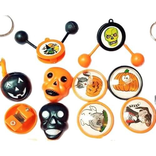 20 Piece Halloween Mixed Toys Spin Tops Clacker Kid Fun Party Favor Favour Game Gift Toy Skeleton Pinata Bag Loot Filler Skull