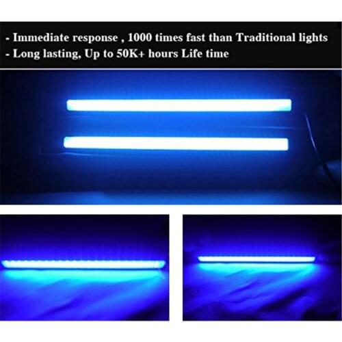 Super Bright Daytime Running Light Ultra-thin Waterproof Auto Blue Bulb Car Shockproof
