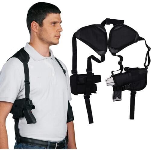 Tactical Universal Concealed Shoulder Holster For Glock 17 Beretta M92 Airsoft Pistol Hidden Holster Adjust With Magazine Pouch