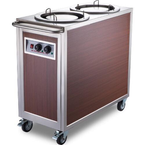 Wood grain buffet plate double head plate insulation car Western restaurant hotel club restaurant machine portable moving 220v