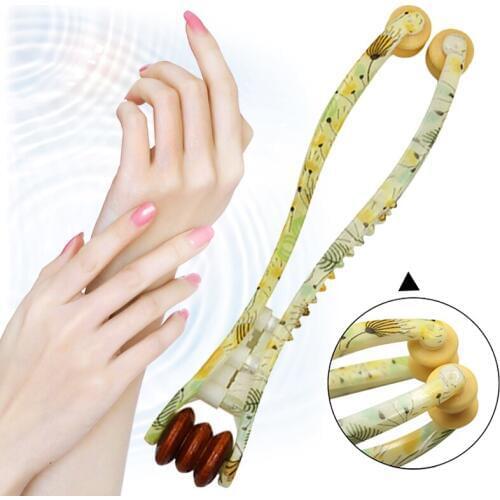 1pc Handheld Rolling Massager Finger Cupressure Massage Tool Rubber Roller Promote Fingertip Blood Circulation Pain Relieve