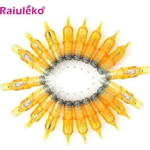 10pcs Disposable Tattoo Cartridge Needles Makeup Needles For Derma Tools Kit Eyebrow Needle Tattoo Gun Supplies RL/RS/RM/M1 Mix