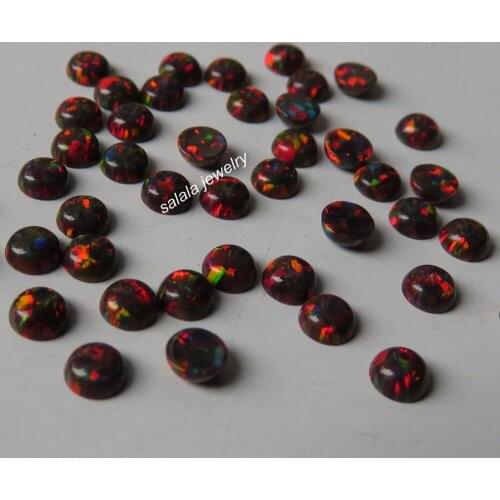 200pcs /lot 4mm Round Cabochon Opal OP20 Multi Cherry Synthetic Round Opal Stone Round Cabochon Fire Opal Stone Price