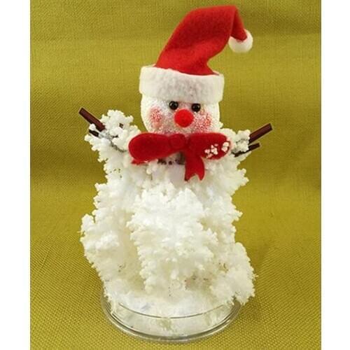 2019 22x9cm Hot DIY White Magic Growing Paper Snowman Crystal Tree Magical Grow Snow Man Christmas Trees Kids Toys For Children