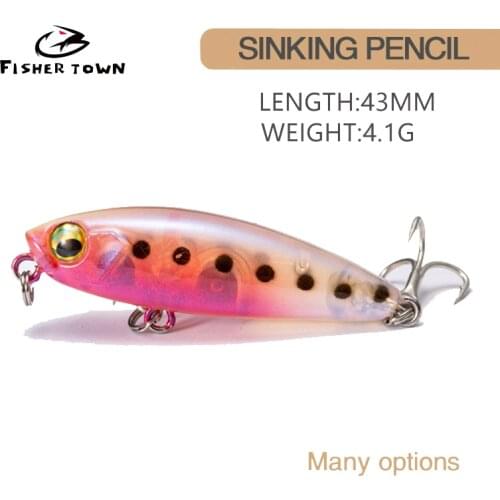 2021 Pencil Fishing Lure Sinking Weights 4.1g 43mm Artificial Hard BaitHooks Artificial Bait Goods Pike Lures Carp Fish