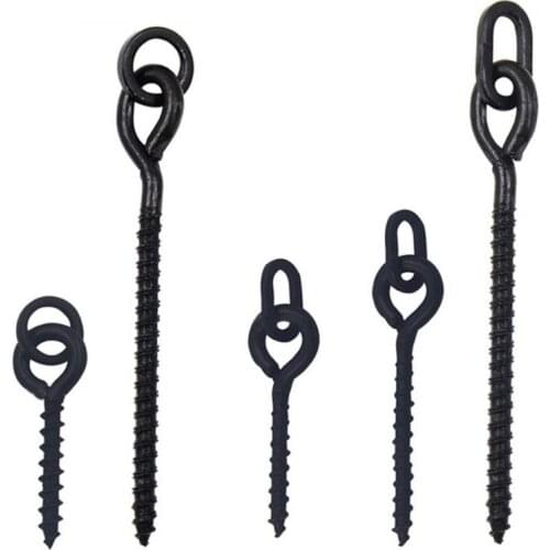 20x Boile Screw Peg w/ Round/Oval Ring Swivel D-Rig Chod Rig Fishing Tackle