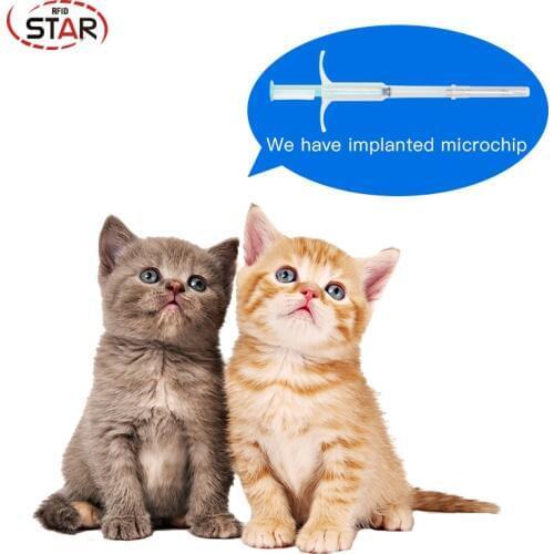 80pcs 2.12*12 mm NFC Animal Microchip Syringe 13.56MHz ISO14443A Disposable Rfid Pet Syringe, Microchips for Pet Animal