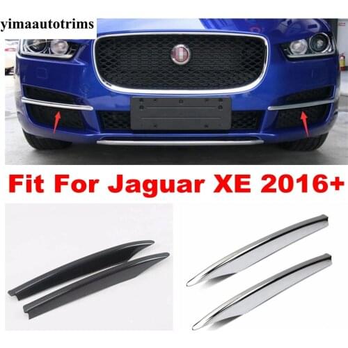 Auto Accessories Car Front Head Foglight Fog Lights Lamp Cover Trim For Jaguar XE 2016 - 2019 ABS Chrome / Carbon Fiber Exterior