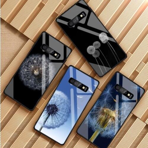 Dandelion flying flower Tempered Glass Phone Case For Samsung Galaxy S8 S9 S10 S20 PLUS J6 J8 2018 NOTE 8 9 10 Cover Shell