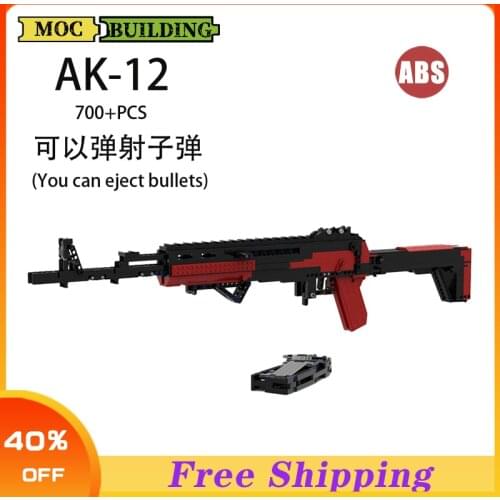Kids Military Special Forces Assault Rifles AK-12 MOC Building Blocks Gun Technique Assembly Set Block Children Toys Gifts