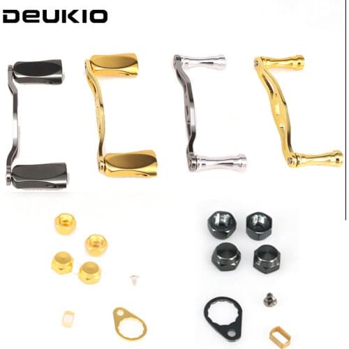 DEUKIO All Metal Fishing Reel Handle Knob Double Rocker for Shimano DAIWA ABU Fishing Reel DIY Accessories Lure Tools Saltwater
