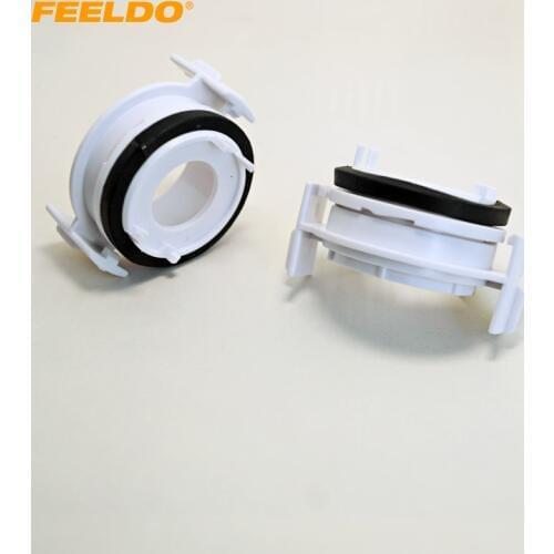 FEELDO 2pcs Car Bulbs Socket Adapter For E46 3-Series(1999-2005) H7 HID Xenon Bulb Low Beam Installation (Type1) #HQ1075