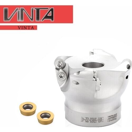 CNC face milling cutter head machining center milling flat round nose cutter head EMR5R 6R50 63 Carbide Inserts Face Milling