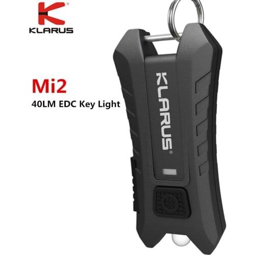 KLARUS Mi2 Rechargeable Compact USB Charging 40 Lumen Keychain Light EDC Flashlight Mini Torch 120mAh Li-ion battery