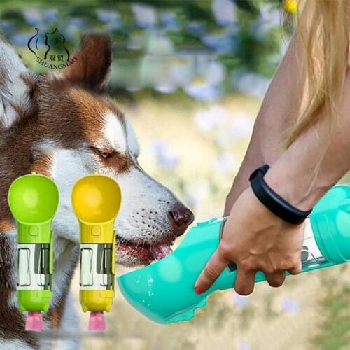 Hot Sell Pet Dog Water Bottle Bowl with Poop Shovel and Poop Bags Portable Water Bottle Pets Outdoor Travel Drinking for Dogs