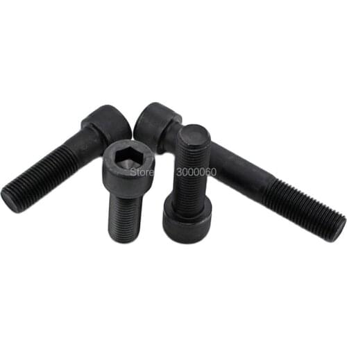 M2 DIN912 Grade 12.9 Black Oxide Carbon Steel Hexagon Socket Head Cap Bolt Knurled Head Machine Screw 500pcs/lot