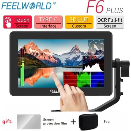 FEELWORLD F6 PLUS 4K Monitor 5.5 Inch on Camera DSLR Field Monitor 3D LUT Touch Screen IPS FHD 1920x1080 Video Camera