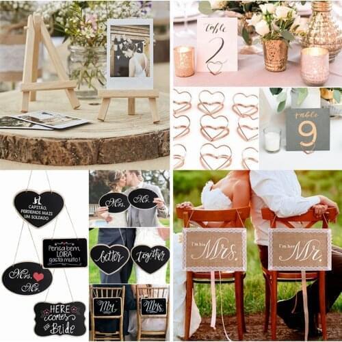Mr Mrs Wedding Love Wood Display Easels Rustic Wedding Engagement Decor Wedding Deco Frame Painting Poster Weeding Table Decor