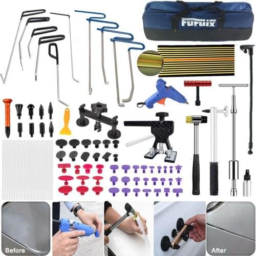 Car Dent Puller Kit with T-bar Slide Hammer Dent Puller and Thickened Dent Puller Tabs for Car Dent Repair Removal