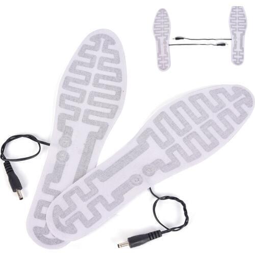 One Pair USB Heated Insoles For Women Men Carbon Fiber Heating Element For Shoes Waterproof Heating Film Winter Foot Warmer