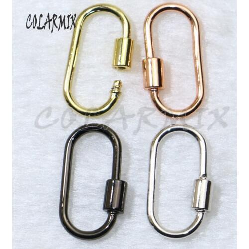10pcs, 0 shape bolt clasp jewelry accessories,new fashion clasp pendants for necklace mix colors necklace pendants 50067
