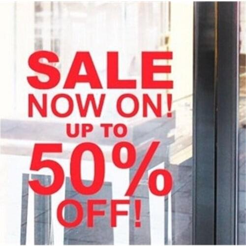 Pop Shop Window Wall Stickers Store Decor Sign Banner Poster Sticker Decoration Promotion Discount Coupon Advertising Signage