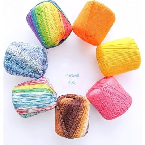 40 Grams/Ball Crochet Yarn For Knitting DIY Hand Knitting Crochet Cotton Line Handmade Dyed Wool Wholesale