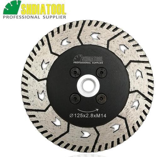 SHDIATOOL 1pc Diamond Tile Cutter Cutting Grindng Disc Saw Blade 4.5"115 or 5"125 Dual Cut Grind Sharpen Granite Marble Blades