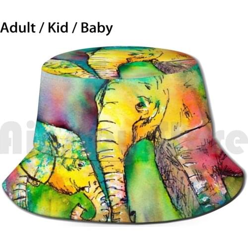 A Moment With Mum Sun Hat Foldable UV Protection Elephant Wildlife Africa Baby Elephant Baby Ellie Mum And Baby