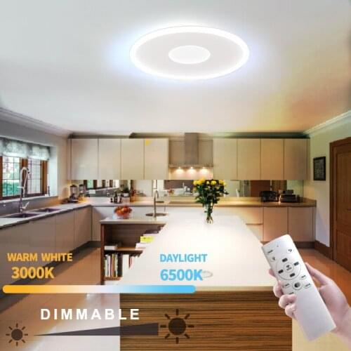 LED Ceiling Lights for Room 24W 36W 42W 50W Remote Control Cold Warm White Natural Light Dimmable Ceiling Lamps for Living Room