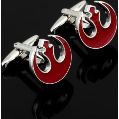 High Quality Men Cuff Links Vintage Mens Wedding Party Gift Classical Red enamel Cufflinks Engraved silvery New Classic