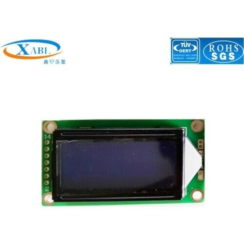 XABL 0802A-14 8X2 Character Yellow Blue LCD Module LCM screen Factory Outlet Custom Size