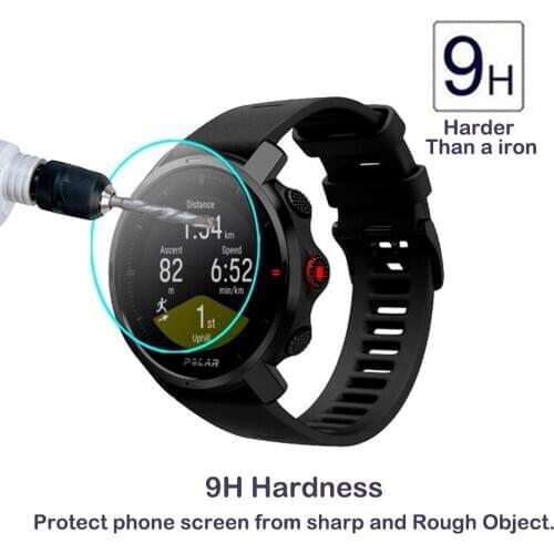 2pcs Anti-Scratch Glass Protective Film For Polar Grit X Smart Watch Screen Protector Grit X 9H 2.5D HD Clear Tempered Glass