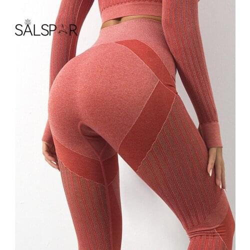 SALSPOR Women Leggings Sexy Hollow Out Fitness Sports Leggings High Waist Push Up Quick Dry Leggings Breathable Sportswear