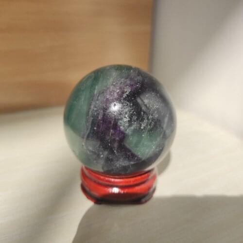 1pcs 4-5ccm Natural Fluorite Quartz Crystal Sphere Ball Healing