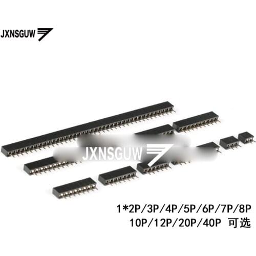 10PCS 2.0mm spacing Single row female straight Insert Row mother seat 1*2P 1*3P 1*4P 1*5P 1*6P 1*7P 1*8P 1*10P 1*12P 1*20P 1*40P