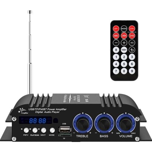 2*60W Audio TPA3118 Bluetooth-Compatible Power Amplifier Stereo Equalizer HiFi Digital Mp3 Decoder Music AMP FM Radio Mp3 Player