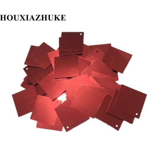 22 mm square silver or light gold or red sequins paillettes 500 pcs per lot for sewing crafts decoration
