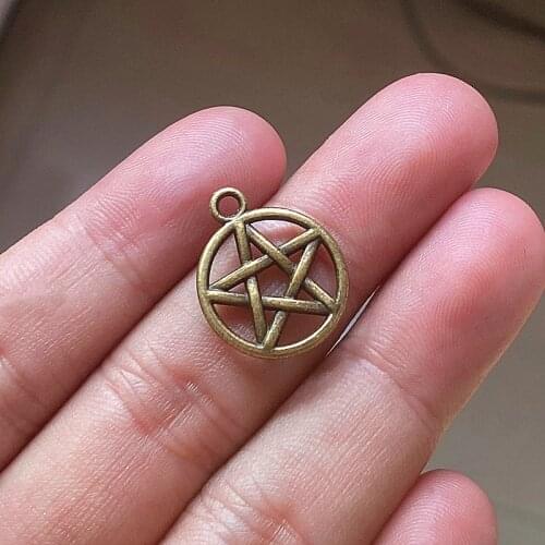 30pcs Pentagram Star Pendants For Women Necklace Men Gifts Jewelry Wicca Statement Choker Supernatural Accessories Minimalist