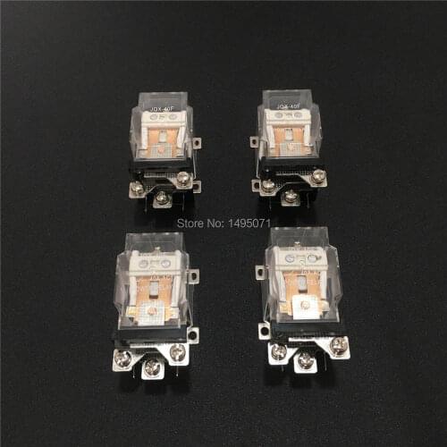 4pcs JQX-40F-1Z 40A HHC71C High Power Relay 12VDC 24VDC 110VAC 220VAC Electromagnetic Relays JQX-40F 1Z 5Pin SPDT 1NO 1NC