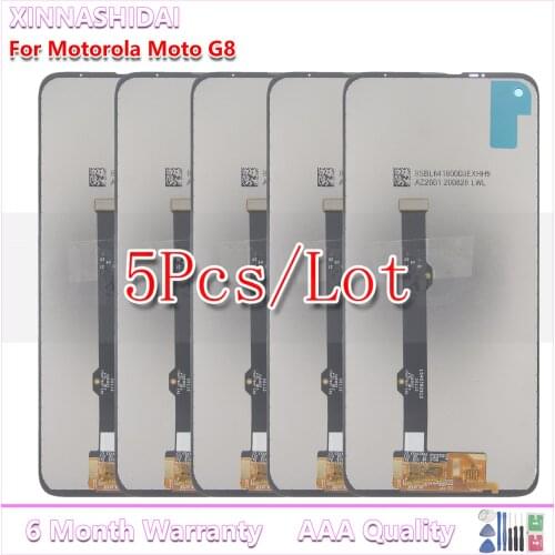 5pcs For Motorola Moto G8 Lcd Screen Display Touch Digitizer Assembly G8 XT2045-1 XT2045-2 XT2045-5 LCD