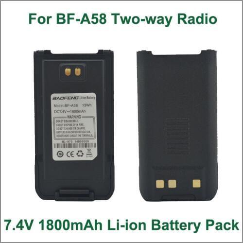 Battery Walkie Talkie Baofeng BF-A58 DC7.2V 1800mAh Li-ion Battery for BAOFENG BF-A58 IP57 Waterproof Portable Two-way Radio
