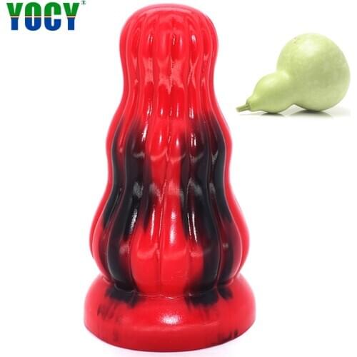 YOCY Huge Anal Plug Thick 7.5cm Sucker Anal Toys Thrusting Dildo Butt Plug Masturbation Silicone Soft Dildos Sex Toys For Women