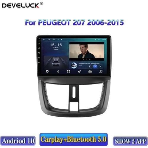 2Din Android 10 Car Radio Multimedia Video Player For PEUGEOT 207 CC 207CC 2006-2015 GPS Navigation Stereo Head Unit 4G+32G Auto